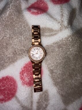 Michael Kors Rose Gold Crystal Accent Bracelet Watch